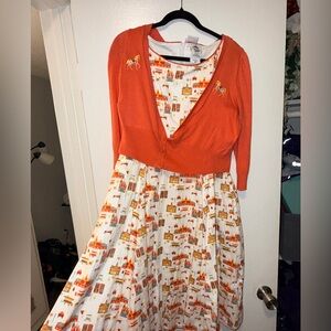 DDS Main Street USA dress with matching Cardigan